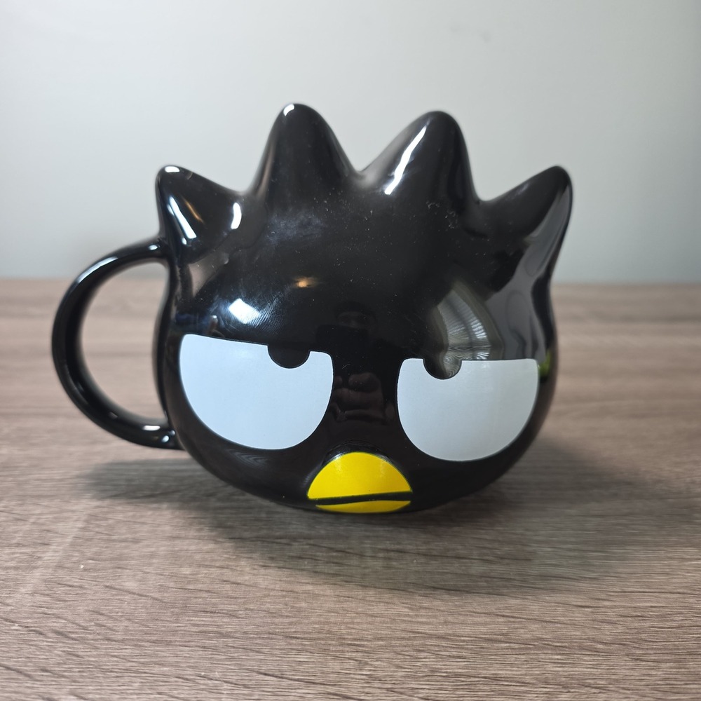 Badtz Maru 20 oz Black Sculpted Ceramic Character Mug Sanrio Bioworld